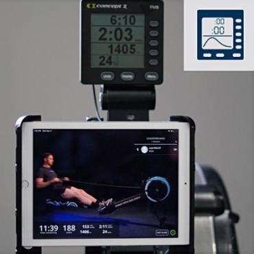 CloseUp of Tablet Mount on RowErg